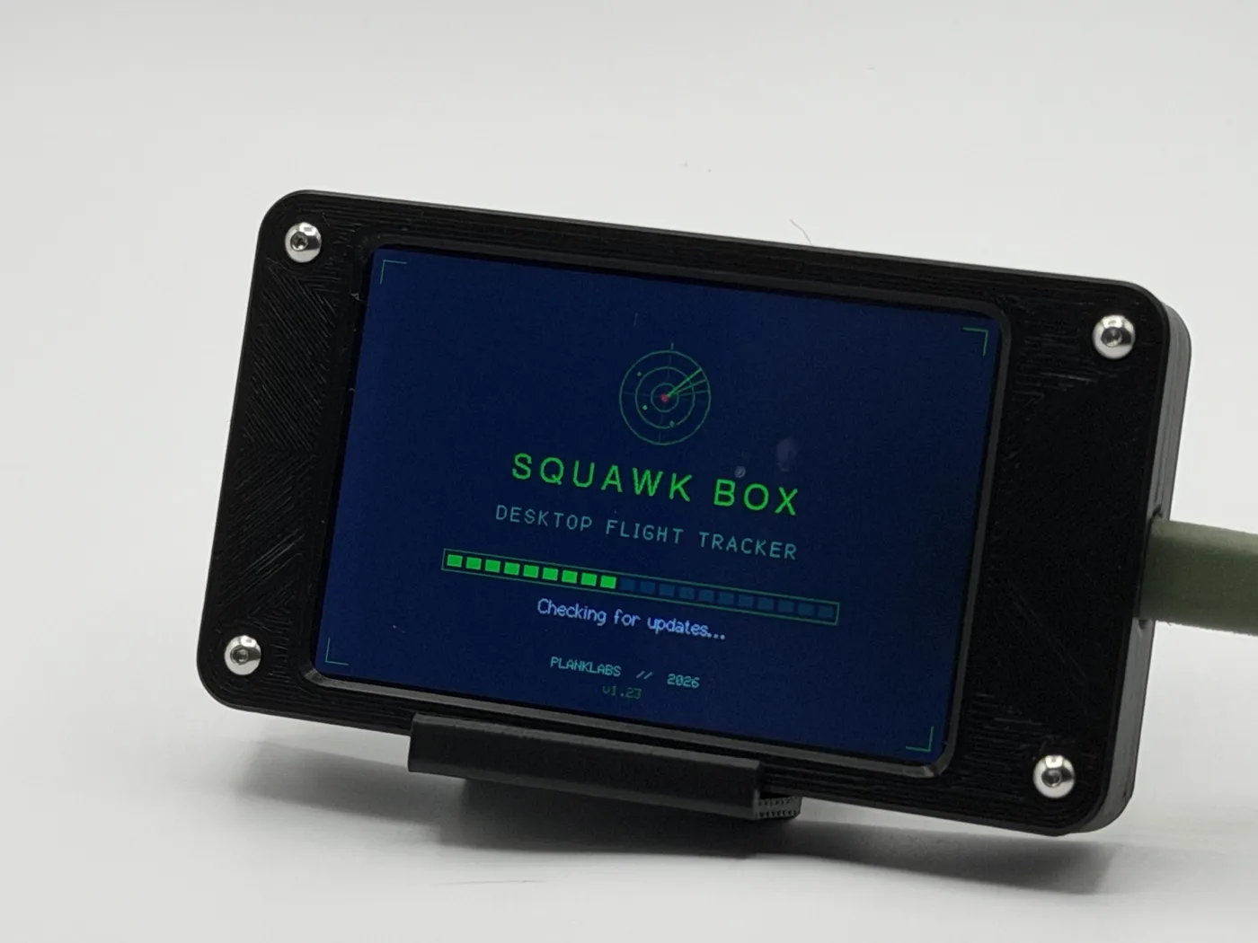 Squawk Box boot screen checking for updates